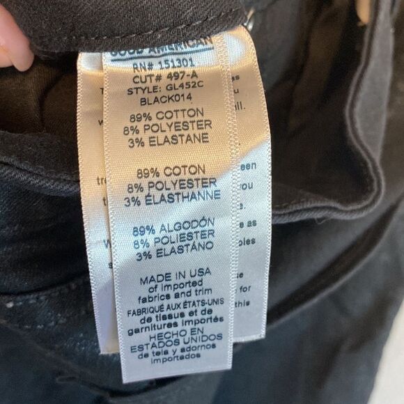 NWOT- GOOD AMERICAN- Good Leg- shiny black- Size 15/33 - Picture 7 of 9